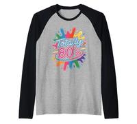 Totally 80's Neon Splash Festa Anni 80 Nostalgia Maglia con Maniche Raglan