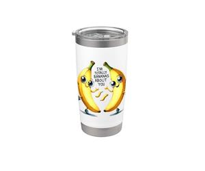 Totally Bananas About You Cute Love Expression Bicchiere termico in acciaio inox doppia parete