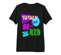 Totally Rad 80's Kid Birthday Anni '80 Anni '80 Citazione dicendo Maglietta Premium