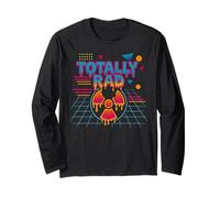 Totally Rad Funny 80s Retro Radical Radiation Hazmat Humor Maglia a Manica