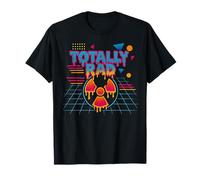 Totally Rad Funny 80s Retro Radical Radiation Hazmat Humor Maglietta