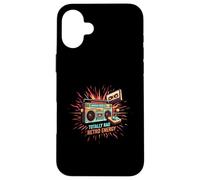 Totally Rad Retro 80s Boombox Joystick Cassette Tape Energy Custodia per iPhone 16 Plus