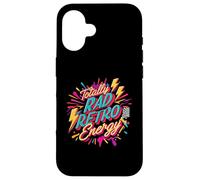Totally Rad Retro Energy 80s 90s Vibes Custodia per iPhone 16
