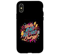 Totally Rad Retro Energy 80s 90s Vibes Custodia per iPhone X/XS