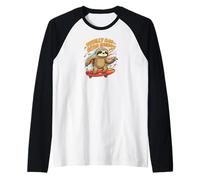 Totally Rad Retro Energy Sloth Skateboard Maglia con Maniche Raglan