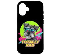 Totally Rad Retro Vintage 80s 90s Miniature Schnauzer Lover Custodia per iPhone 16