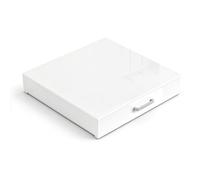 Totalmente Chiuso Copri Piano Cottura con Rivestimento Nanos Facile Pulire | Resistente Ai Graffi, Angoli Arrotondati, Piedini Antiscivolo, Utilizzabile Come Scaffale Portaoggetti(White,40x48x7)