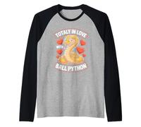 Totalmente innamorato di Ball Python Snake per le donne Maglia con Maniche Raglan