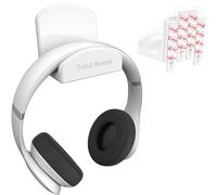 TotalMount Appendiabiti per casco - Include strisce adesive rimovibili per un montaggio facile e senza danni a parete, scrivania o PC (gancio bianco di alta qualità per cuffie - uno
