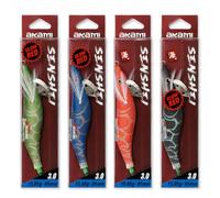 Totanare SENSHEI EGI Set da 2, 3 o 4 Pezzi - Egi Squid per Calamari e Seppie - Stainless Steel Hooks - #3.0-15.85 gr - 120 mm - 4.5 s/m Sinking Speed (RED-BLACK-GREEN-BLUE)