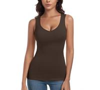 Totatuit Canotta Termica Donna Canottiera Elegante Basic Tops Elasticizzato Intima in Pile Smanicato Maglia Senza Maniche Slim Fit Sottogiacca Intimo Invernale Casual