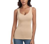 Totatuit Canotta Termica Donna Canottiera Elegante Basic Tops Elasticizzato Intima in Pile Smanicato Maglia Senza Maniche Slim Fit Sottogiacca Intimo Invernale Casual