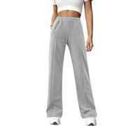 Totatuit Pantaloni Donna Casual Solid Larghi Gamba Dritta Palazzo Pantaloni a Vita Alta Elasticizzati