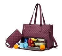 Tote 2 in 1 Pranzo Isolato Grande Borsa da Lavoro Scomparto per Il Pranzo Borsa per Affari