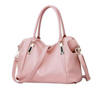 Tote A Fort - Borsa a tracolla da donna, in pelle, rosa, Taglia unica