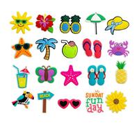 Tote Bag Charm, Summer Beach Accessories, Pvc Decorative Pendenti, Detachable Bag Decor, Stylish Accent Set 20 pezzi, multicolore, per donne ragazze commuting Travel, Se référer au descriptif, PVC