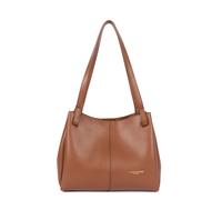 Tote bag da portare a spalla formato S in pelle, SIERRA HAUS Marrone TU
