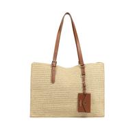 Tote bag da portare a spalla in paglia, PLAYA Marrone TU