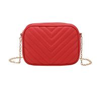 Tote Bag For Women Messenger Fashion Simple Trend Chain Shoulder Purse Practical(Red)