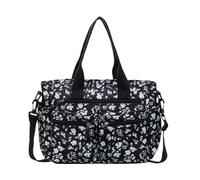Tote Bag for Women, Nylon Floral Prints Shoulder Bag with Adjustable Strap Handbag with Multi Pocket Underarm Bags for Women Work Shopping Travel, Gym, School, Shopping, Beach
