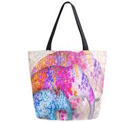 Tote Bag Magic Beautiful Butterfly Flowers Elephant Borsa Di Tela Alta Qualità Borsa Shopper Perfetto Borse A Tracolla Per Donna Scuola Shopping 40X50CM