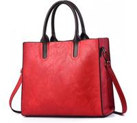 Tote Bag per Le Donne Borse Eleganti Borsa A Tracolla di Grande capacità Borse con Manico Superiore in Pelle Pu Borsa per La Spesa Leggera per La Scuola, Il Lavoro, I Viaggi, L'uso Qu, Red