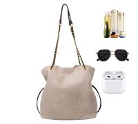 Tote Bag - Retro Lightweight Hobo Purses, Slouchy Shoulder Carryall, Soft Material, Versatile Laptop Storage, Fashion Handbags, Large Brown Satchel For Office Travel School, beige, Se référer au