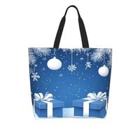 Tote Bag Winter Christmas Boxes Under Tree Donna Borsa Tote Impermeabile Borsa A Tracolla Moda Borse A Mano Per Shopping Ufficio Spesa