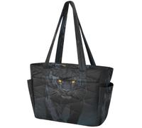 Tote Bags per le donne 15.6 "Borsa per computer portatile da palestra borsa da lavoro borsa da lavoro leggera borsa da donna melanistica leopardo che cammina verso l'ombra1