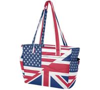 Tote Bags per le Donne 15.6 pollice Borsa Del Computer Portatile Palestra Viaggio Borsa Da Lavoro Puffy Leggero Delle Donne Bandiera Degli Stati Uniti Regno Unito Regno Unito Regno Unito
