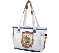 Tote Bags per le donne 15.6 pollice borsa per computer portatile palestra viaggio borsa da lavoro gonfia leggera borsa da donna pittura a olio bandiera West Virginia