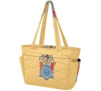 Tote Bags per le donne 15.6 pollice borsa per computer portatile palestra viaggio borsa da lavoro gonfia leggera borsa da donna bandiera dello stato del New Jersey