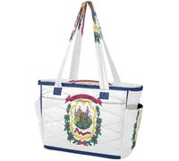Tote Bags per le donne 15.6 pollice borsa per computer portatile palestra viaggio borsa da lavoro gonfia leggera borsa da donna bandiera del West Virginia