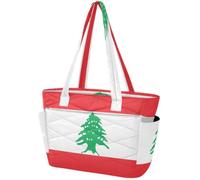 Tote Bags per le Donne 15.6 pollice Borsa per Computer Portatile Palestra Viaggio Borsa da Lavoro Puffy Leggero Borsa da Donna Bandiera del Libano La Repubblica Libanese