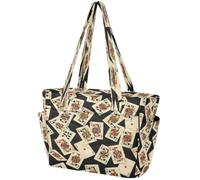 Tote Bags per le donne 15,6 pollici borsa per computer portatile palestra viaggio borsa da lavoro gonfia leggera borsa da donna poker casinò gioco d'azzardo Vegas carte da gioco Texas Holdem