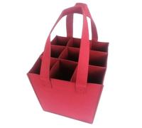 Tote de vin - Borsa da viaggio per vino | Custodia portatile per bottiglia di Whisky | Funzione di perdita di alcol a 9 bottiglie Il rifugio di 9 per bevitori di visn pitchino, spiaggia, plag, rosso
