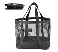 TOTE MESH BEACH, tote a mesh Borsa da piscina a rete | Organizzatore di abiti e per asciugatura rapida resistente alla sabbia leggera per vacanze tropicali, rilassati a bordo