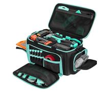 Tote Tool Bag - Oxford Cloth 26x10x21cm Portable Storage Organizer, Heavy Duty Carry Handle Tool Tote | Electrician Carpenter Garden Construction Camping Travel Utility Storage Bag Use