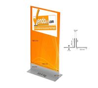 TOTEM DA PAVIMENTO TIS ECO 100x200 BIFACCIALE ESPOSITORE PUBBLICITARIO PANNELLO