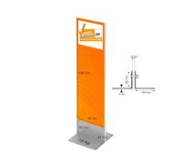 TOTEM DA PAVIMENTO TIS ECO 42X156 BIFACCIALE ESPOSITORE PUBBLICITARIO PANNELLO