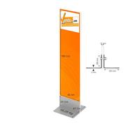 TOTEM DA PAVIMENTO TIS ECO 42X180 BIFACCIALE ESPOSITORE PUBBLICITARIO PANNELLO