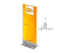 TOTEM DA PAVIMENTO TIS ECO 76x200 BIFACCIALE ESPOSITORE PUBBLICITARIO PANNELLO