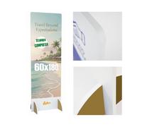 TOTEM ESPOSITORE BIFACCIALE IN PANNELLO SANDWICH 60X180 CM LEGGERO E PERSONALIZZ
