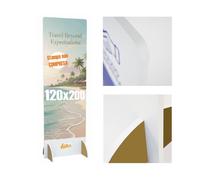 TOTEM ESPOSITORE BIFACCIALE IN PANNELO SANDWICH 120X200 CM LEGGERO E PERSONALIZZ
