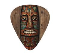 Totem primitivo con motivo TotemRetro Plettri per chitarra resistenti - tre spessori di sottile, medio e spesso sono disponibili, adatti per chitarra, basso, chitarra elettrica e ukulele
