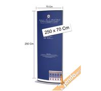 TOTEM PUBBLICITARIO BIFACCIALE DA TERRA CERTIFICATO DA ESTERNO H 250 L 70 CM