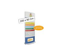 TOTEM PUBBLICITARIO BIFACCIALE DA TERRA DA INTERNO CERTIFICATO H 200 L 90 CM