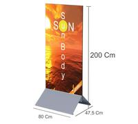 TOTEM PUBBLICITARIO BIFACCIALE ESPOSITORE DA PAVIMENTO BASE DA TERRA TIV003