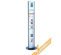TOTEM PUBBLICITARIO ESPOSITORE DA TERRA BIFACCIALE PORTA COMUNICAZIONI GRAFICA