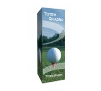 TOTEM PUBBLICITARIO ESPOSITORE QUADRO 10 mm MISURA 100X200 cm COMPRESA STAMPA